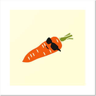 a carrot enjoying a sun bath Posters and Art